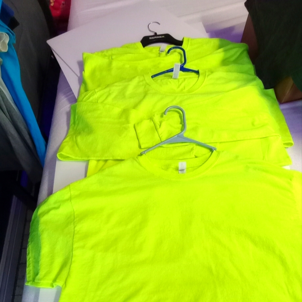 COPY - Men's safety colored work shirts.